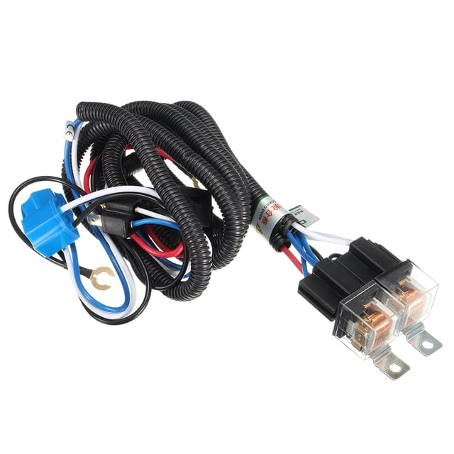 Arnés de cableado para relé de faros delanteros H4 de 12 V para automóvil Portalámparas de cerámica Intensificador de brillo de lámpara grande