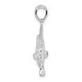 thumbnail image 3 of Auriga Fine Jewelry 925 Sterling Silver Rhodium-Plated Polished 3D Flounder Fish Pendant for Women (L-30 mm, W-40 mm), 3 of 6