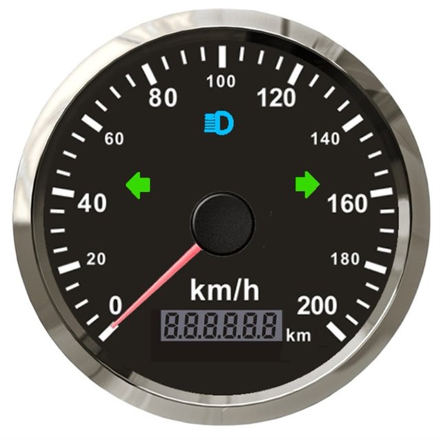85mm GPS Speedometer 125/200KM/H with GPS Antenna for Motorcycle Racing Car Waterproof IP67 Overspeed Warning 12V 24V