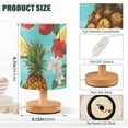 thumbnail image 3 of Pineapples Lemons Floral Leaves Table Lamp USB Bedside Desk Nightstand Lamp Printed Gifts Small Lamp Wood Base for Bedroom Living Room Kids Room College Dorm, 3 of 7