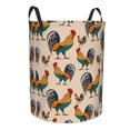 thumbnail image 2 of Balery Rooster Round Laundry Basket with Handles Waterproof Freestanding Laundry Hamper for Clothes Toys in the Dorm and Family-Small, 2 of 8