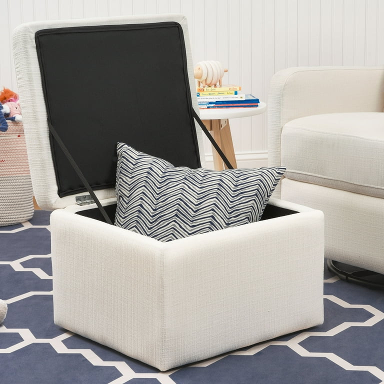 Carter s by DaVinci Adrian Swivel Glider with Storage Ottoman Performance Cream Walmart