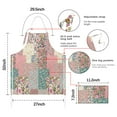 thumbnail image 7 of Pioneer Flower Floral Print Pattern Apron-Garden Aprons for Women with Pockets-Cotton Linen Waterproof Kitchen Cooking Gardening Aprons Adjustable for Kitchen,Cooking,BBQ and Salon 33x27 Inch, 7 of 7