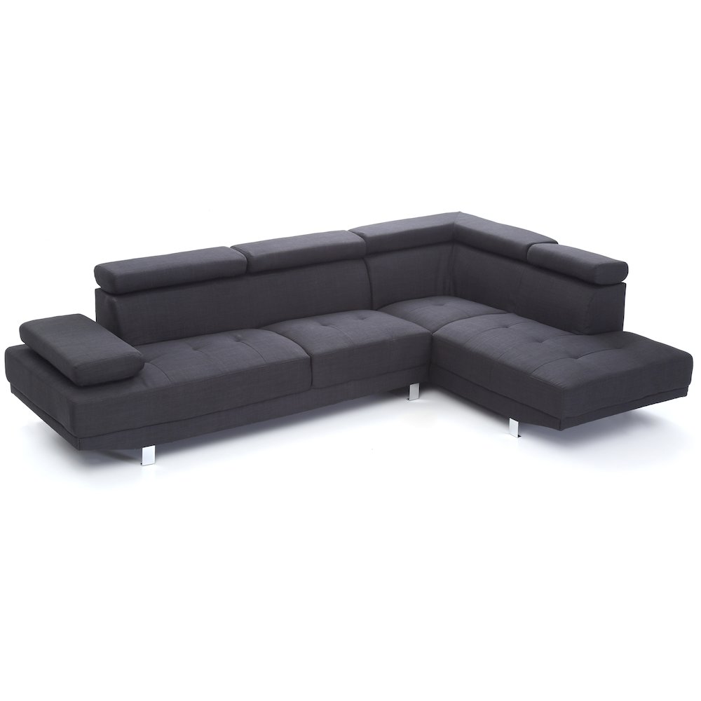 Glory Furniture Riveredge Sectional in Black Color