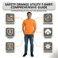 thumbnail image 3 of Hanes Unisex High Visibility T-Shirt, Hi Vis Construction Work Tees (Safety-Orange 2 Pack, L), 3 of 9