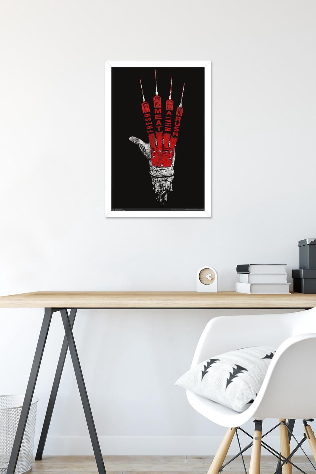 A Nightmare on Elm Street - Hand Wall Poster, 14.725" x 22.375" Framed
