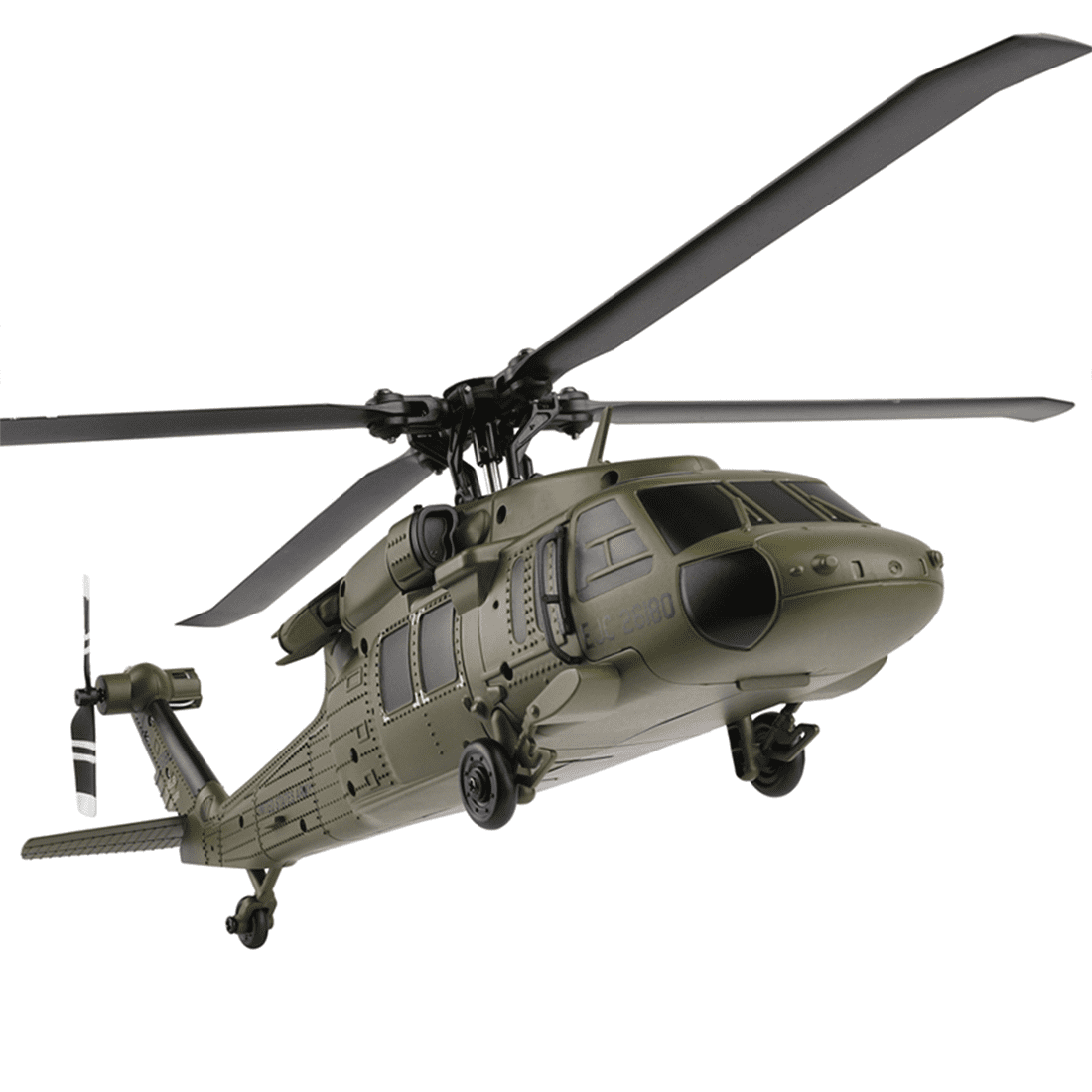 K170 UH-60L BlackHawk RC Helicopter for Adults, 2.4G 4CH 6-Axis Gyro Brushless Military RC Helicopter Model with 4-Paddle Aileronless, Altitude Hold, Optical Flow Positioning, One-Key Takeoff Landing