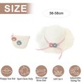thumbnail image 2 of Sombrero de paja para mujer con circunferencia de 56-58 cm, protector solar de verano, sombrero de paja de ala grande, sombrero para el sol, sombrero de paja con flores y conjunto de bolso, 2 of 5