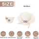 thumbnail image 2 of Sombrero de paja para mujer con circunferencia de 56-58 cm, sombrero de paja de ala grande con protector solar para verano, sombrero para el sol, sombrero de paja con flores y conjunto de, 2 of 5