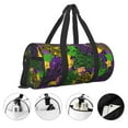 thumbnail image 5 of Fotbe Mardi Gras7 Pattern Foldable Sports Gym Bag with Wet Dry Pocket, Ultralight Travel Bag, Large Capacity Duffel Bag, Splash Proof Carry on Bag, Overnight Bag, Weekender Bag, 5 of 8