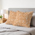 thumbnail image 6 of Pillow Covers 18x18 Set of 2, Botanical Rose Square Throw Pillow Covers for Couch/Sofa/Living Room, Vintage Orange Floral Leaf Summer Farmhouse Decorative Soft Pillowcases for Couch Throw Pillows, 6 of 9