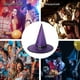 thumbnail image 5 of Advancent Sombrero con luces LED para vacaciones de Halloween que brilla intensamente, se puede usar en la cabeza o como colgante, sombrero de bruja, Iluminación navideña Violeta Advancent HA006911-04B, 5 of 6