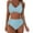 Light Blue, variant on Admvng Plus Size Swimsuit for Women Fashion Sleeveless Solid Swimsuit Push-Up Padded Swimwear Beachwear S-2XL