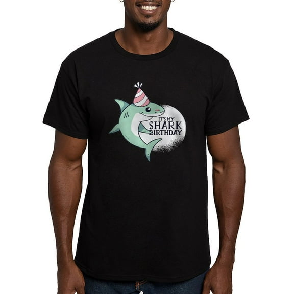CafePress - Shark Birthday T Shirt - Men's Fitted T-Shirt