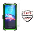 thumbnail image 2 of Njjex Phone Cases for Motorola Moto E 2020 / E7 6.2" 2020, [2 Pack Temerped Glass Screen Protector] Combo Holster Belt Clip [Heavy Duty] [Kickstand] Full-Body Rugged Holster Case (Green), 2 of 9