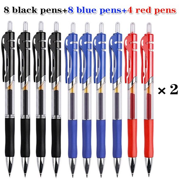 Juego de recarga de bolígrafo de Gel, tinta negra, azul y roja de secado rápido, 110mm, escritura suave, suministros de oficina y escuela, papelería, 0,5 Uds.