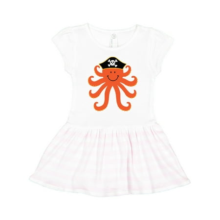 

Inktastic Pirate Octopus Kids Funny Gift Toddler Girl Dress
