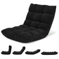 thumbnail image 1 of Costway Adjustable 14-Position Floor Chair Folding Lazy Gaming Sofa Chair Cushioned, 1 of 8