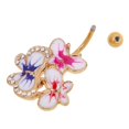 thumbnail image 4 of Anillos de ombligo con cristales colgantes invertidos, 4 of 5