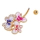 thumbnail image 4 of Flor / Tortuga / Cristal Botón de Botón de Barra de Joyas para El Cuerpo, 4 of 5