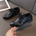thumbnail image 2 of Toddler Boys Lace Up Dress Shoes Kids Oxford Shoes Lightweight Leather Slip On Wedding School Flats Shoes, 2 of 7