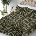 thumbnail image 3 of Ambesonne Jungle Boho Fitted & Flat Sheet with Sham 3 Pcs Set, Tropical Wild Forest, Twin XL, Pistachio Green Mustard, 3 of 5