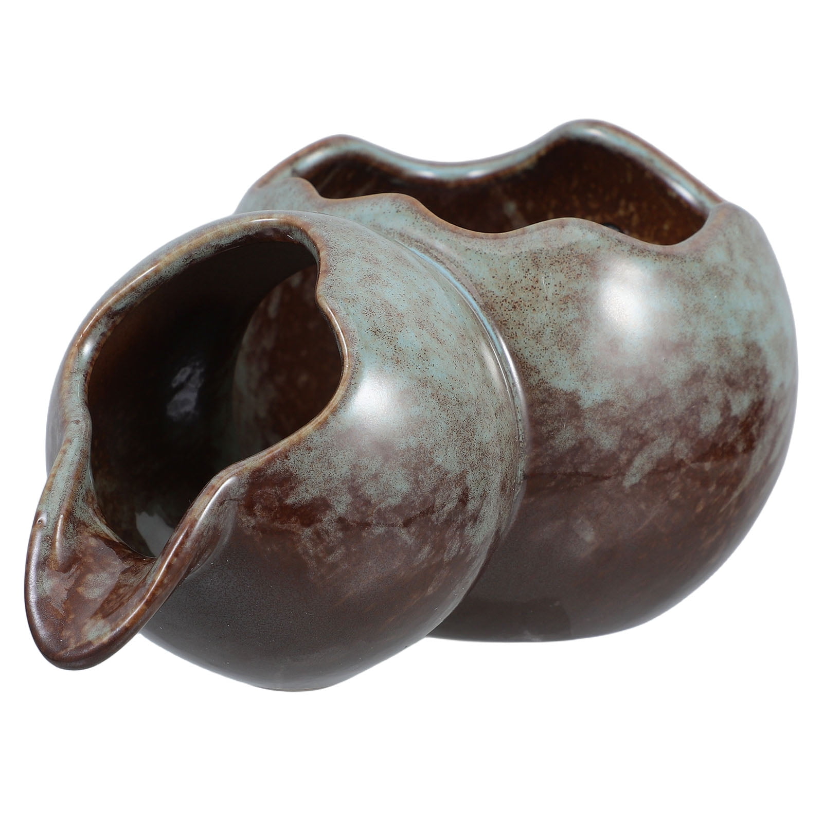 FONDOTIN Elegant Ceramic Spitter Fountain for Indoor Desks and Outdoor Garden Water Features, Decorative Tabletop Waterfall