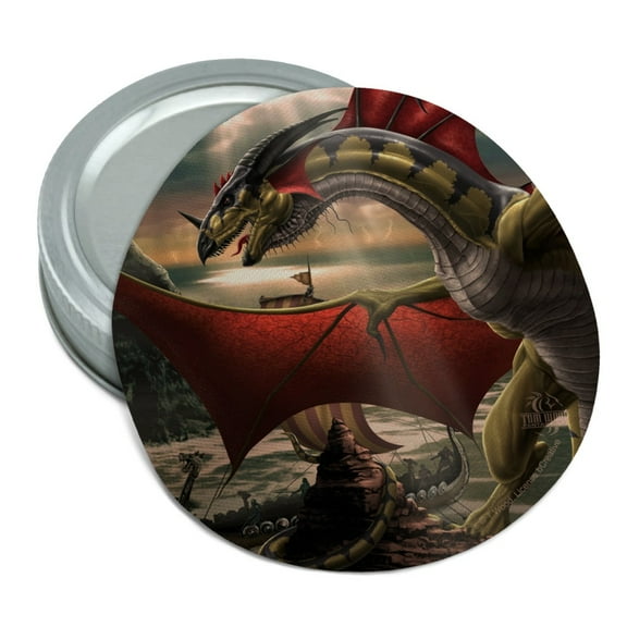 The Sentinel Dragon Viking Fantasy Round Rubber Non-Slip Jar Gripper Lid Opener