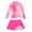 Pink Gold Marble, variant on Girls Long Sleeve Rash Guard Swimsuit Set Kids 2-Piece Tankini UPF 50+ Swimwear with Skort Side Drawstrings Hem 6-12 Years