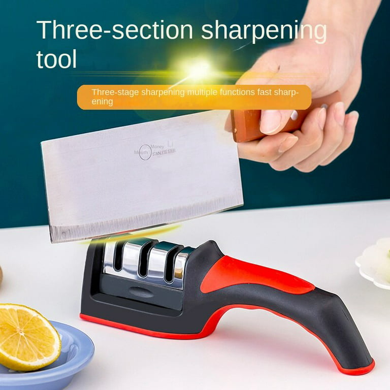 Multifunctional 3-stage Handheld Knife Sharpener, Quick Ceramic