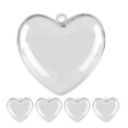 thumbnail image 2 of MLINS 5pcs Clear Heart Ornament Refillable Heart Ball Pendant for Valentines Day Plastic Fillable Heart Balls Ornaments, 2 of 4