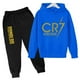 thumbnail image 2 of Conjunto de 2 piezas de sudadera y pantalones CR7 de ídolo de fútbol de primavera y otoño para niños, adecuado para deportes, ocio, moda, chándales para niños y niñas, 2 of 5