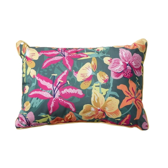 Ashland 14" x 20" Floral Lumbar Pillow , Summer Home Decor