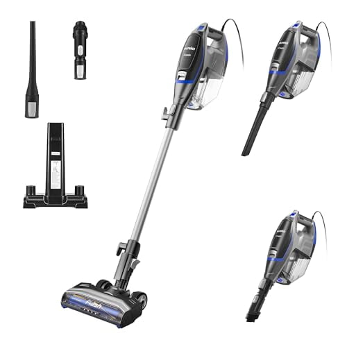 Aspiradora de mano Eureka con cable para pelo de mascotas, ligera y potente, para alfombras, baldosas y suelos duros, color azul, NES520BL, 2 en 1