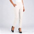 thumbnail image 5 of Cagogo Women's High Waisted Ankle Pants Plus Size with Pockets Wide Leg Elegant Office Trousers Casual Summer Work Trousers, White 3XL, 5 of 6