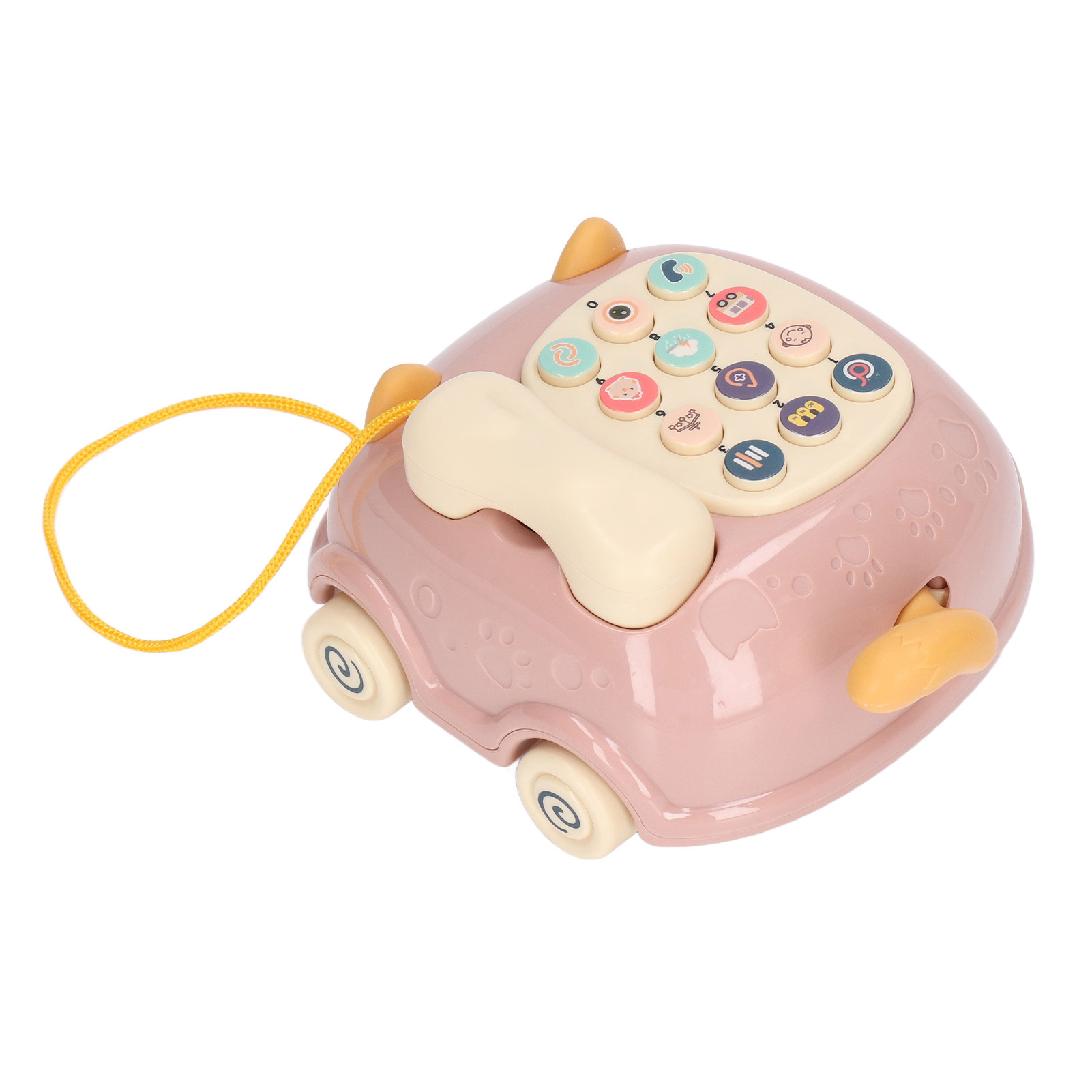 Baby Phone, Plastic Bilingual 12 Buttons Baby Musical Toy  For Enlightment Pink - image 2 of 8