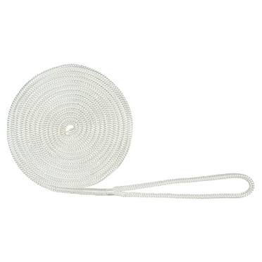 Extreme Max 3006.2933 BoatTector Double Braid Nylon Dock Line - 3/8" x 20', White