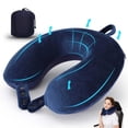 thumbnail image 2 of Almohada de viaje Almohada cervical de espuma viscoelástica para avión Almohada cómoda para dormir y descansar en tren o coche, 2 of 7