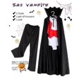 thumbnail image 2 of Conjunto de disfraz de vampiro de Halloween unisex para niños con capa, 2 of 5