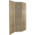 thumbnail image 7 of Oriental Furniture 6 ft. Tall Tan Snake Print Canvas Room Divider - 3 Panel, 7 of 7
