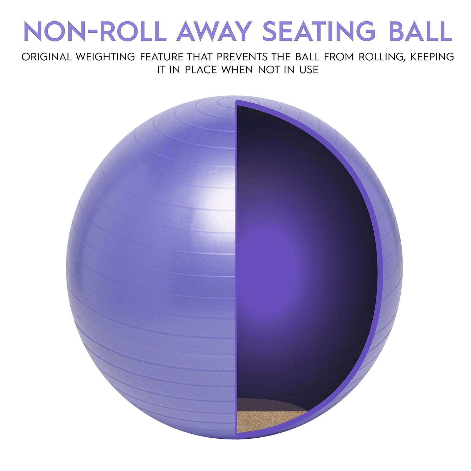 Bouncybands® Balance Ball 65cm Purple
