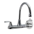 thumbnail image 1 of Phoenix Faucet PF231402 Used For Kitchen; Single Piece 8 Inch Deck Mount; 9 Inch Hi-Arc Spout; 2 Lever Handle; Brushed Nickel Plated/Plastic Polymer Infused With Powdered Metal Underbody, 1 of 5