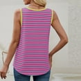 thumbnail image 7 of Womens Shirts Summer Striped Suspender Vest Casual Vest Round Neck Fashionable Sleeveless Clothing Womens Tops, 7 of 7
