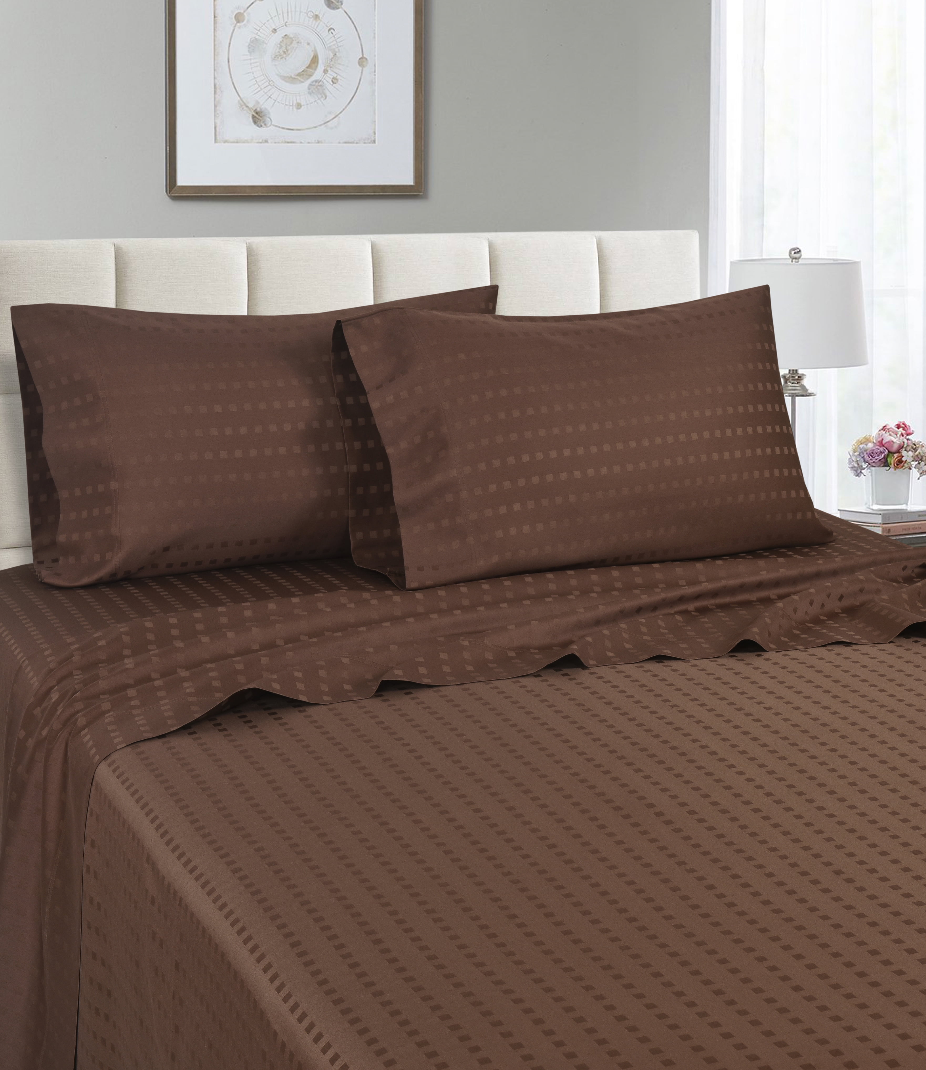 Spring Home 1200 Thread Count 100 Egyptian Cotton Deep Pocket Dobby