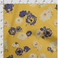 thumbnail image 3 of Soimoi Floral Printed, Japan Crepe SatinFabric, by The Yard 54 Inch Wide, Decorative Sewing Fabric for Dresses Kimonos Gowns, Yellow, 3 of 5