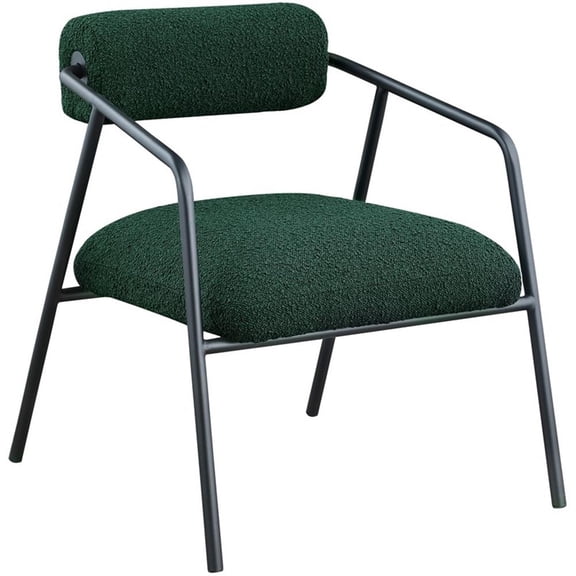 Meridian Furniture Carly Green Boucle Fabric Accent Chair