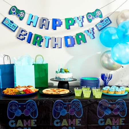 Multicolor Gamer Happy Birthday Banner Set, 2 Pieces, by Way To Celebrate