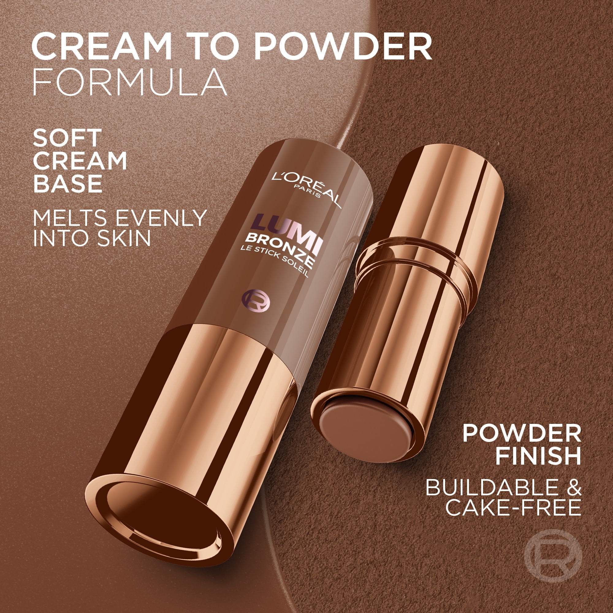 L’Oréal Paris Lumi Bronze Le Stick Soleil Bronzer, Copper Bronzette 120, 0.31 oz