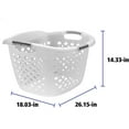 thumbnail image 3 of Home Logic 1.8 Bushel Hip Grip Plastic Laundry Basket, Clear, Adult / Tween, 3 of 10