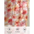 thumbnail image 6 of Sheer Curtains 63 Inch Length, Pink Flowers Semi Sheer Curtains Light Filtering Window Treatment, Pastoral Floral Leaves Botanical Rustic Privacy Voile Drapes for Living Room Bedroom 52x63 Inch, 6 of 7